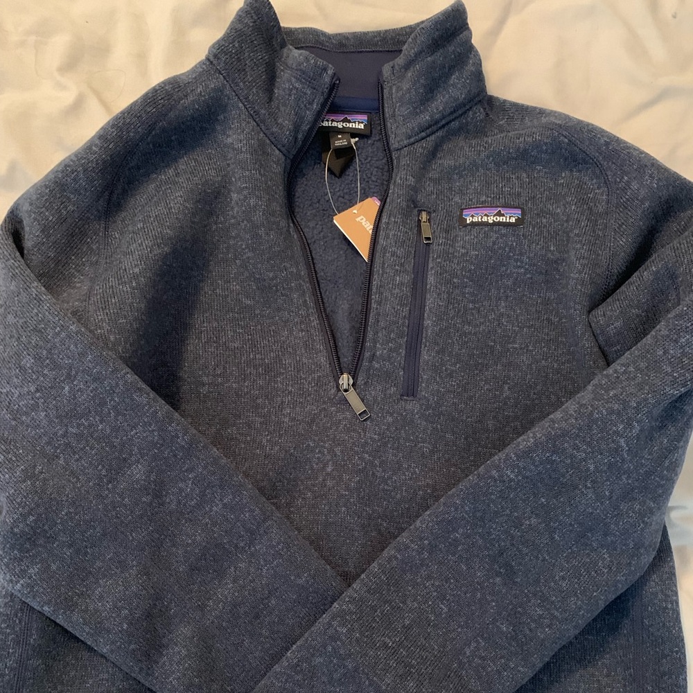 Patagonia men’s better sweater 1/4 zip M Navy Blue